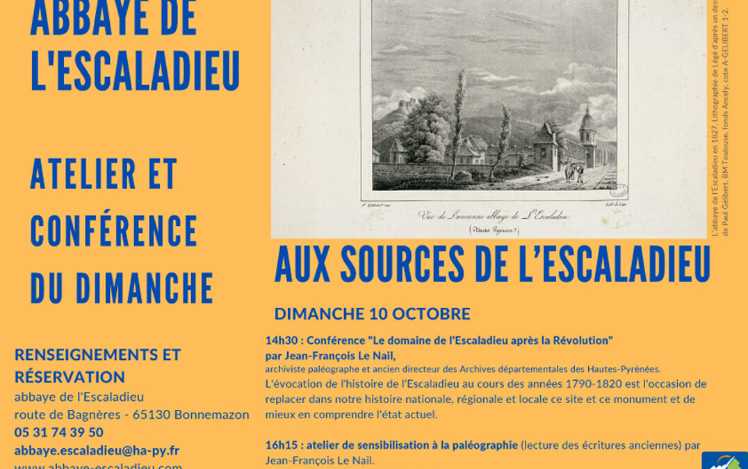 DIMANCHE 10 OCTOBRE A L&rsquo;ESCALADIEU