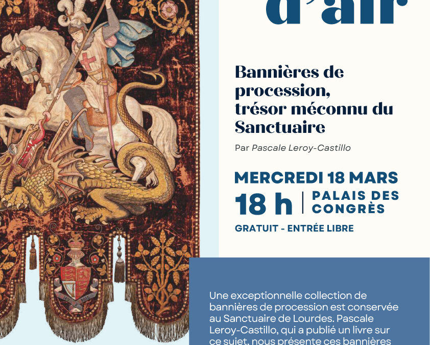 Les bannieres de procession à Lourdes