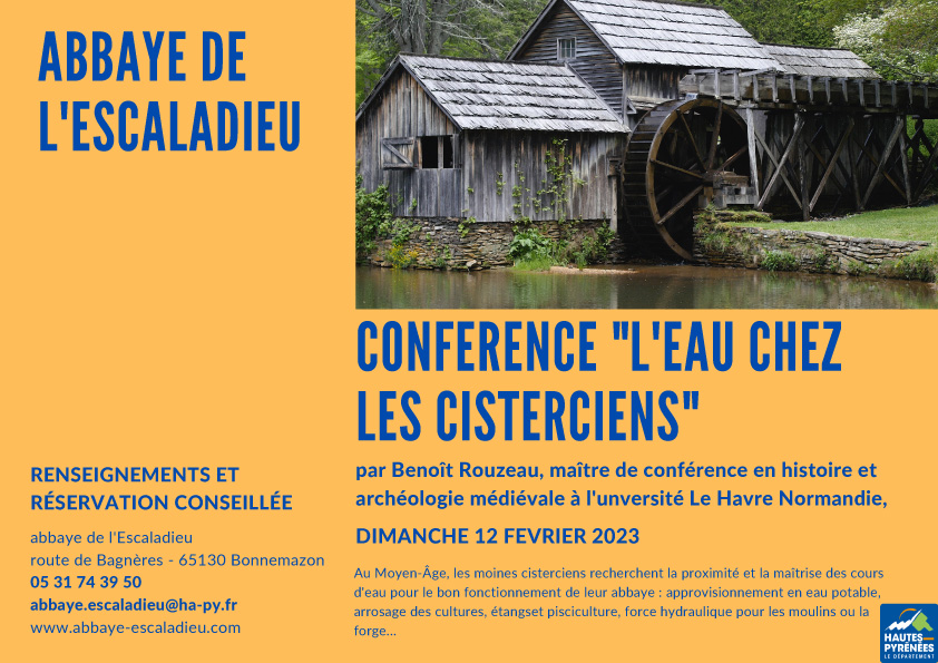 CONFERENCE: L&rsquo;EAU CHEZ LES CISTERCIENS