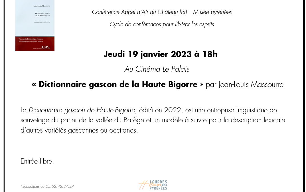 CONFERENCE: LE DICTIONNAIRE GASCON DE LA HAUTE BIGORRE