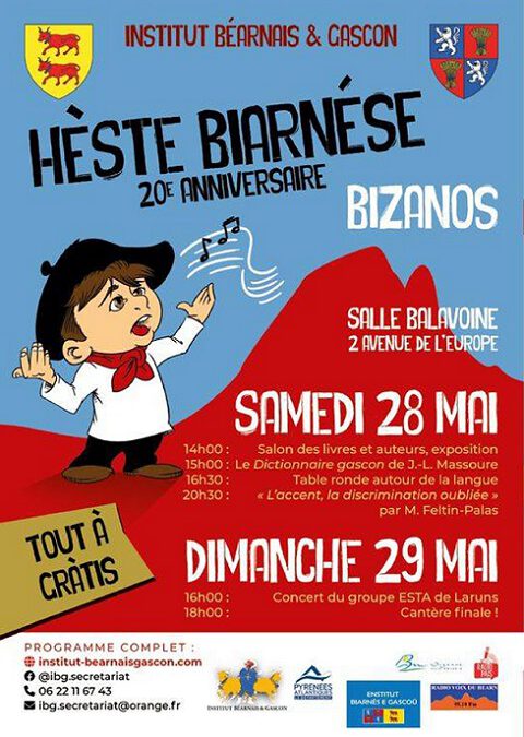 L&rsquo;INSTITUT BÉARNAIS ET GASCON FÊTE SON VINGTIÈME ANNIVERSAIRE À BIZANOS