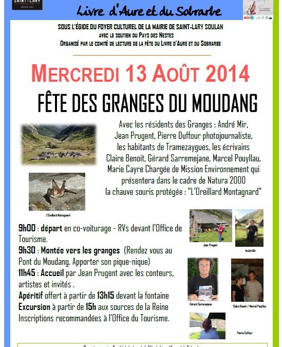 LES RENDEZ-VOUS DU LIVRE D’AURE ET DU SOBRARBE : FÊTE DES GRANGES DU MOUDANG